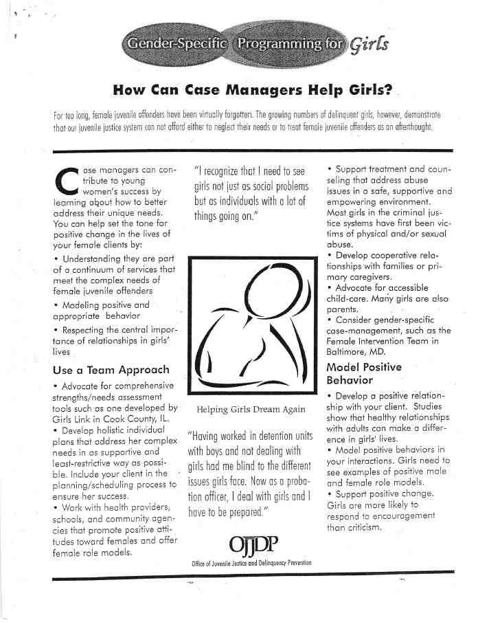 How Can Case Managers Help Girls